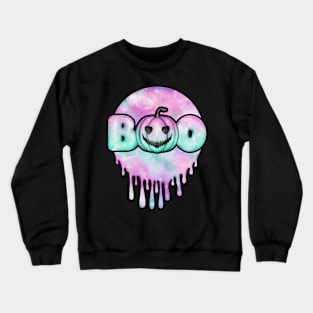 Boo pastel halloween pumpkin Crewneck Sweatshirt